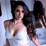 First pic of Anastasia Harris in White Lace Lingerie