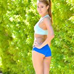First pic of Gorgeous teen chick Lilly FTV goes for a run and exposes her titties and her cooch