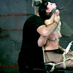 Third pic of SexPreviews - Elise Graves in pantyhose and high heels is rope bound and dungeon toyed by maledom