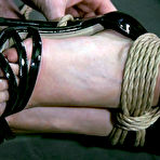Second pic of SexPreviews - Cherry Torn busty petite blonde is masked and rope bound her pussy toyed in dungeon