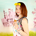 First pic of Enchanting slender girl knows how to show that perfect pussy and nice curves to the public while wearing nothing but socks. pics