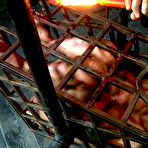 Second pic of SexPreviews - Trina Michaels heating up while bound in metal cage and spanked in dungeon