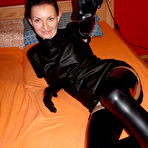 Fourth pic of Latex MILF in sexy dress at HomeMoviesTube.com