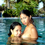 Third pic of Ruth Medina, Zaza: Cuties caress each other in pool @ Watch 4 Beauty - XNSFW.COM