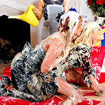 Fourth pic of Tatiana Milovani, Veronica da Souza and Ariana Agia pour sticky liquids on each other
