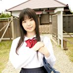 First pic of Young japanese girl Mirai Himeno posing outdoor