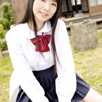 Third pic of Young japanese girl Mirai Himeno posing outdoor