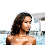 Fourth pic of Beautiful Putri Cinta posing nude on the island of love