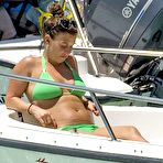 Fourth pic of Coleen Rooney in green bikini on a beach