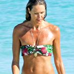 Second pic of Elle Macpherson in a bikini on a beach in the Bahamas