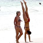 Third pic of Ashley Hart in bikini on a beach in Cancun