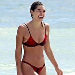 Fourth pic of Ashley Hart in bikini on a beach in Cancun