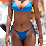 First pic of Lais Ribeiro in blue bikini on a beach