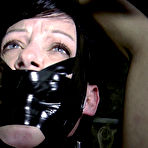 Third pic of SexPreviews - Elise Graves brunette is bound and gagged with her shaved pussy exposed