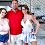 First pic of Emily Addison and Anna Blaze film a kinky homevideo with stepdad