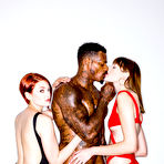Second pic of Bree Daniels and Lena Anderson feast on one colossal black shaft