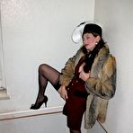 Second pic of Elegant Doggystyle Bitch On Stairs Posing And Masturbate