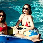 First pic of Baywatch babes Sovereign Syre and Liv Wild play together by the pool