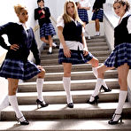 First pic of Harmony Rose, Lie Lani and Isis Love all in sexy school uniform have femdom fun