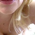 First pic of Preganant blonde cam slut masturbatig with  thick pink dildo on webcam at AmateurPorn.me