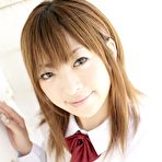 First pic of Shy japanese girl  Yu Mizuki posing in school uniform