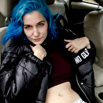 Second pic of Skye Blue Blue Haired Flasher Zishy / Hotty Stop
