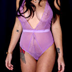 First pic of Gabbie Carter Purple Bodysuit