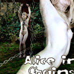 First pic of SexPreviews - Alice in Dallas petite blonde bound in chains her ass spanked red