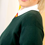 First pic of Jenny James Blonde Curvy Girl in a Uniform