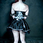 Second pic of SexPreviews - Ava D'Amore busty tattoo brunette maid is bound in chains and rope by maledom
