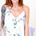 First pic of Roxy Ryder Skinny Shaved Tattooed Redhead