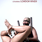 First pic of SexPreviews - London River flexeble busty blonde is gagged and rope bound to a metal chair