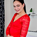 First pic of Leanne Lace Dark Brunette in a Red Dress