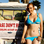 Fourth pic of Kayla Coyote teasing in public in her bikini for Zishy | Erotic Beauties