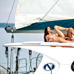 Third pic of Caprice rides his majestic shaft on high seas