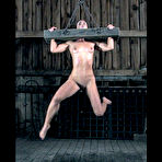First pic of SexPreviews - Wenona is metal bound naked exposed in dungeon her pussy clamped and ass toyed
