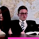 Fourth pic of Mormon Couple Giving Secret Handjob In Office Meeting - EPORNER