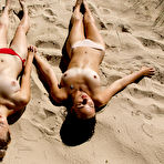 Third pic of Two girls one swimsuit with Zishy models Lauma Gela & Oxana Chic | Erotic Beauties