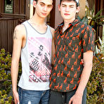 First pic of Growing young boys are always hungry, even after dining out Alan Davis and David Rhodes are still famished