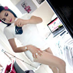 First pic of TS Filipina white dress and sexy stockings