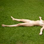 First pic of Small tits Spanish teen Alba posing nude in the grass at Hegre | Erotic Beauties