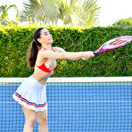 Third pic of Arya Strips on the Tennis Court
