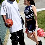 First pic of Cute girl in a cheerleader uniform Tommie Ryden gets tons of that black cock inside her