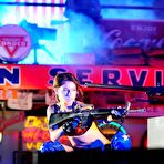 First pic of BLUE NEON ART girl Amely on stage