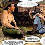 Second pic of 3D Gay World presents HOW THE WEST WAS HUNG 3D Gay Comics about Wild West Adventures