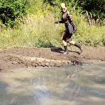 Second pic of Crazy outdoor mud exercises of clothed Gina Killmer, La Bella Blanca, Nessa Devil and Jenny Lee