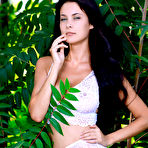 First pic of Martina Mink Busty Brunette Strips Amongst Greenery - MetArt Gallery