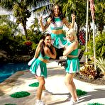 Second pic of Foursome with BFFs Cheerleaders Poolside - All Girl Annihilation