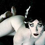 Third pic of Kayla Kiss Bride Of Frankenstein Cosplay Body Paint And High Heels Nude