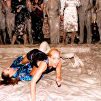 First pic of Dionne Darling and Lucy Cornet wrestle in the mud and reveal it all in front of female audience